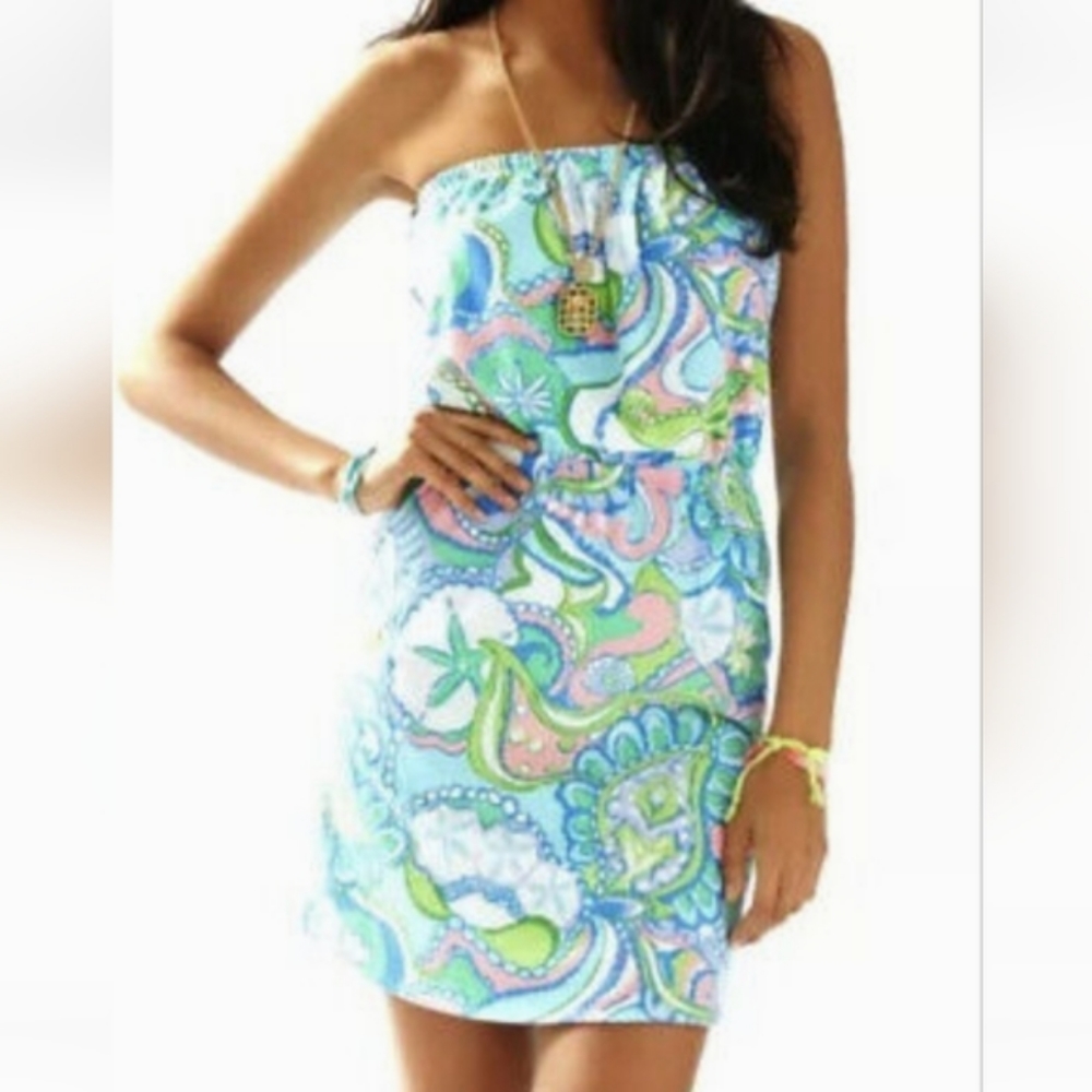 LILLY PULITZER WINDSOR CONCH REPUBLIC TUBE STRAPLESS DRESS